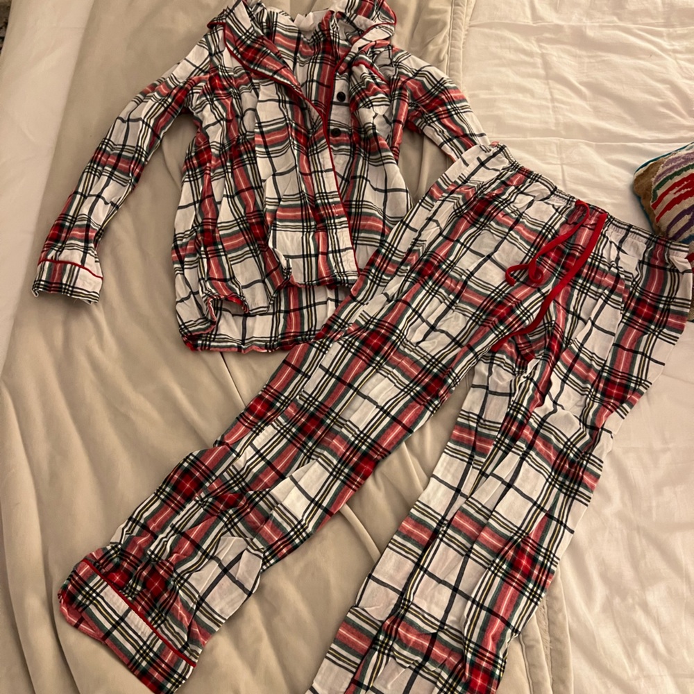 Red and Black Plaid Pajama Set